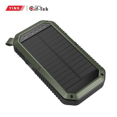 China NEW Fast Charging Support Waterproof Solar Power Bank 8000mah Dual USB Li-polymer Solar Battery Charger Powerbank Travel For All Phone for sale