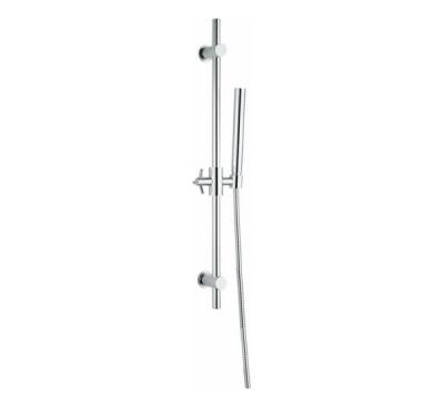 China Round Brass Bath Hand Shower Set , Shower Slider Rail With Hand Shower Hose for sale