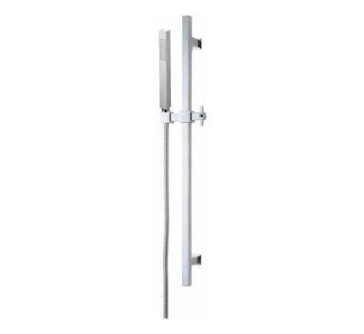 China OEM Silver Square Bathroom Wall Mounted Hand Held Shower Slide Rail Set for sale