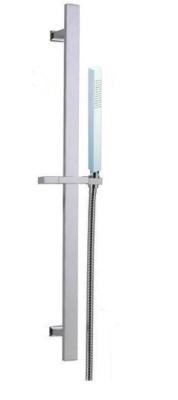 China Square Shower Slide Rail Set With Stainless Steel Hand Held Shower Hose for sale