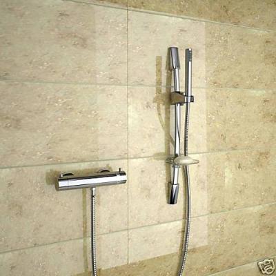 China Thermostatic Shower Bar Mixer Valve with Wall Mount Handheld Shower Head for sale