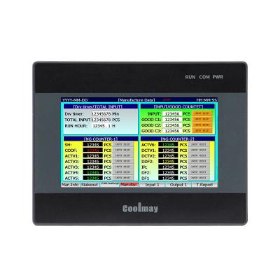 Китай Порт Com цифров IO RS232 RS485 дюйма 24 регулятора 4,3 PLC Coolmay HMI продается