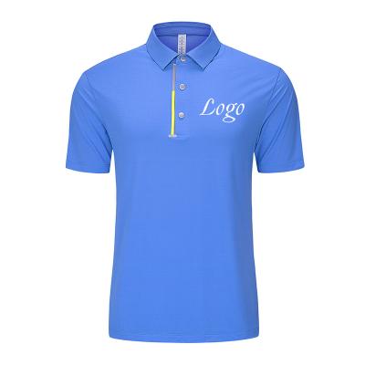 China Anti-Wrinkle Lidong Customized Man Shirt Ice Comfort Mens Polo T-shirt Nylon Spandex Polo Shirt for sale