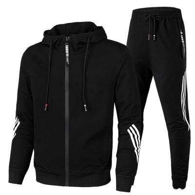 China Breathable Custom Fashion Strip Printed  Gym Tracksuit For Men/Women Sport Wear  Two Pieces Full Zipper Jacket and Pant  Tracksuit  Set for sale