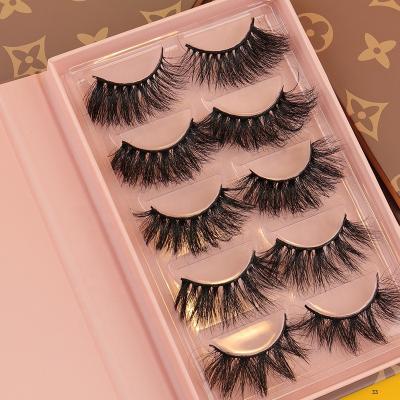 China Free sample 25mm 3d 5d thick eyelash paper false lash with box packing custom private label for sale