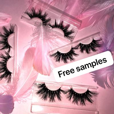 China Thick Fluffy Lashes 25mm 5d Seller Lashes Free Sample 100% Mink Lashes Boxes Lashes 25mm 5d Thick Lashes Custom 100% Mink Eyelashes for sale