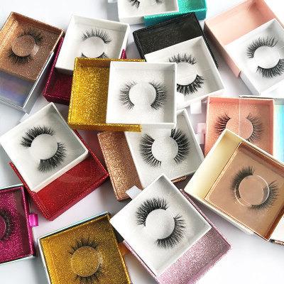 China Mink Lashes Vendor 25mm Long Full Thick Soft Strip Lashes 3D Real Handmade Mink Eyelashes Fur Lashes Customized Boxes for sale