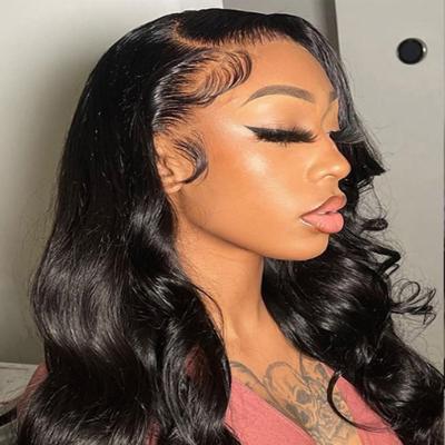 China Deep Wave Hair Body Wave Lace Band Wig Loose Wavy Transparent Front Closure Lace Hair Wigs Indian Remy 4x4 Full Lace 13x4 for sale