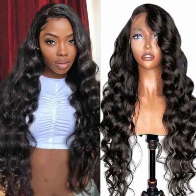 China Deep Wave 13x4 Hair Wigs For Women Loose Deep Wave Wig HD Transparent 4x4 Closure Lace Front Wig 30 Inches for sale