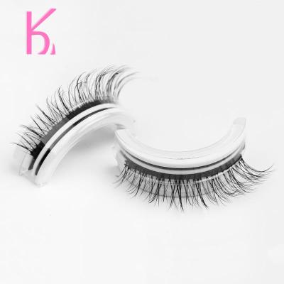 China Reusable Natural Long Lashes Self Adhesive Eye Lashes Factory Outlet No Glue Self Adhesive Eyelash Seller Customized Boxes Tape Eye Lashes for sale