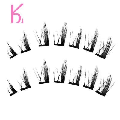 China Long Natural Individual Eyelashes DIY Tweezers And Eyelash Tools Half Segment Lashes Group Fiber Natural Individual Tip for sale