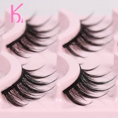 China 2022 Yiwu Natural Cheap False Eyelashes OEM and ODM Style Long Lashes Natural Long Lashes Case Eyelash Plastic Sellers for sale