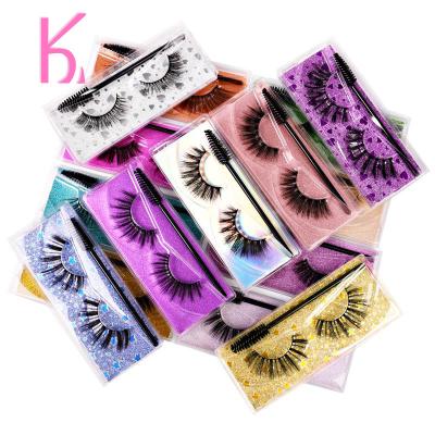 China Wholesale High Quality Natural Long Cheap Cost 11-15mm 3D Faux Fur Lashes Mink Lashes Wholesale Brand 20MM Fur Eye Lashes for sale