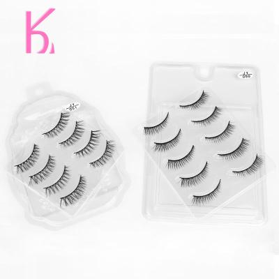 China Private Label Faux Mink Fur Eyelashes Natural High Quality Long Mink Russian Strip Lashes Deep Loop 13 Faux Mink Russian Strip Lashes D for sale