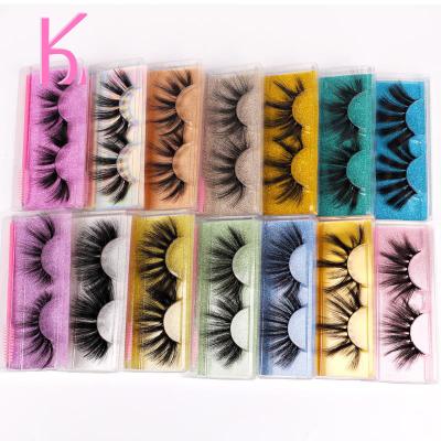 China Custom Label Mink Bulk Pestanas Eyelashes Box Natural Eyelashes 3D Wimpern Long Lashes Wholesale Natural Wimpern for sale