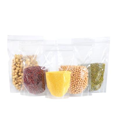 China Recyclable Hot selling matt transparent self-supporting and low price resale plastic banana bag/potato chip candy bag bracket for sale