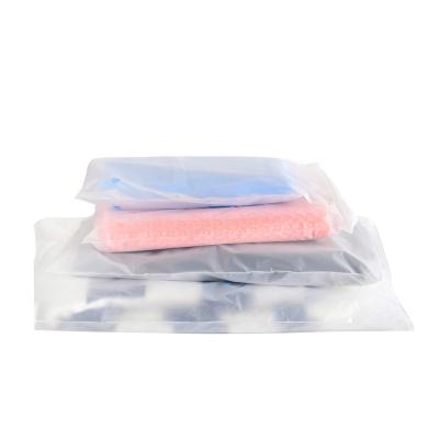 China Recyclable Wholesale Custom Packaging Printed Logo Self Sealing Shirt Clothes Zip Lock Clear Ziplock Plastic Zipper Frosted Clothing Bags for sale