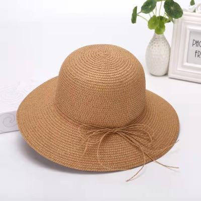 China Wholesale Sun Hat Lady Knitting Yarn Crochet Raffia Image Rayon Beach Hat Paper Foldable Straw Hat for sale