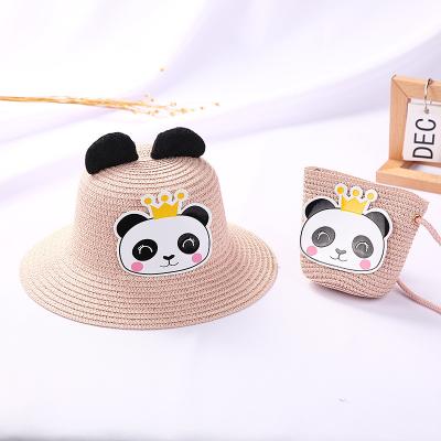 China Picture panda hat female children thin section prevented basking in summer girls travel sea sun baby t beach hat for sale