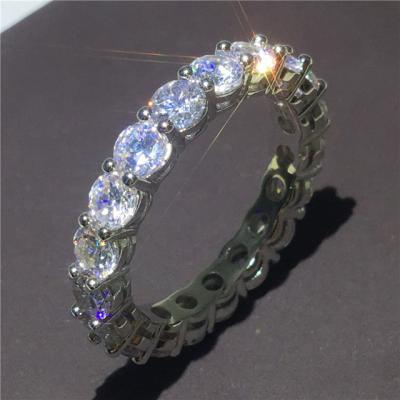 China Fashion Ladies Heart Wedding Diamond Ring Silver Color Jewelry Diamond Zircon Ring Gift Jewelry Ring Environmentally Friendly Hot Items for sale