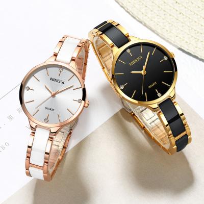 China 2022Women Wrist Watch Ceramic Strap Waterproof Watches Creative Ladies For Clock Quartz Female Watches for sale