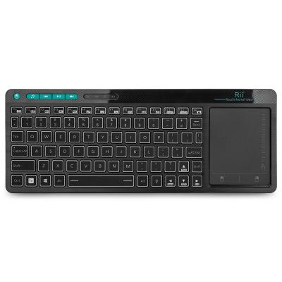 China Rii BT Wireless Keyboard with Large RGB Backlit Touchpad for Computer Laptop Smart TV Android TV BOX for sale