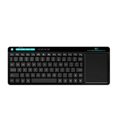 China Rii Wireless Computer Keyboard with Large Touchpad RGB Backlight, Rechargeable for Android TV Box, Smart TV, PC, Laptop, Desktop for sale