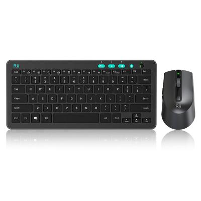 China Rii Ultra Slim Wireless Keyboard and Mouse Combo with Nano USB Receiver, Portable with Multif-function for Computer, PC for sale