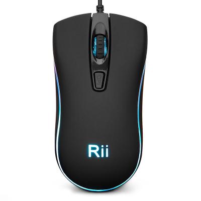 China Mini Rii RGB Mouse Wired Mouse for PC, Tablet, Laptop with 3 DPI Adjustable Mice, 4 Buttons for sale