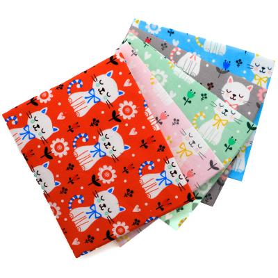 China New Cartoon Cotton Cat Animal Series Animal Fabric Printed Handmade DIY Quarter Shrink-Resistant Sheer Fabric Shrink-Resistant for sale