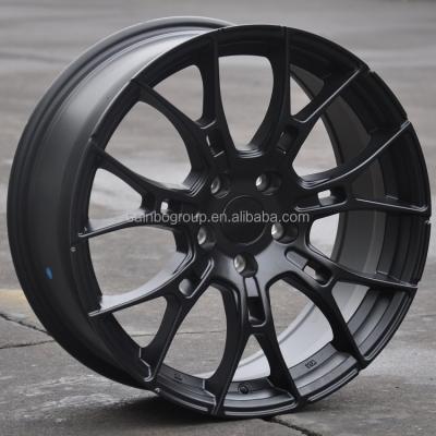 China SAINBO ALLOY F611474 17x7.5 18x8 5x100 5x105 5x112 5x114.3 Gunmetal Wheels Car Aluminum Alloy Wheels Matte Black Wheels for sale