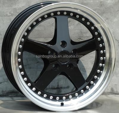 China Sainbo ALLOY F881161 18x8.5 18x9.5 4x100 4x114.3 5x100 5x114.3 Gold Machine Wheels Aluminum Alloy Wheels Black Silver Lip Wheels for sale