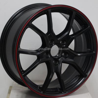 China Sainbo Red ALLOY F265381 17x7.5 18x8 19x8 20x8 5x114.3 Black Lip Wheels Car Aluminum Alloy Wheels for sale