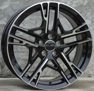 China ALLOY F265496 17x7.5 18x8 19x8.5 20x9 5x100 5x112 high quality alloy wheels car wheels aluminum black machine face wheels for sale