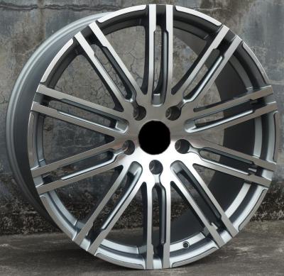 China Brand 21x10 5x130 5x112 ALLOY F80A26 SAINBO machine machine black silver face car gunmetal aluminum wheels alloy wheels for sale