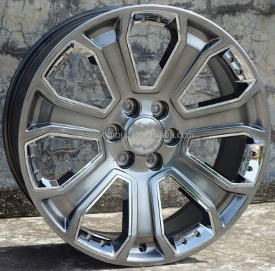 China ALLOY F80973 22x9 6x139.7 Black Gunmetal Machine Face Chrome Sainbo Wheels Aluminum Alloy Wheels Car Wheels for sale