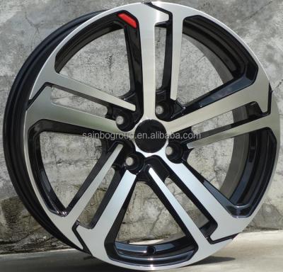 China ALLOY F605447 15x6.5 16x6.5 17x6.5 4x108 5x114.3 black machine face high quality saitbo wheels car alloy wheels for sale