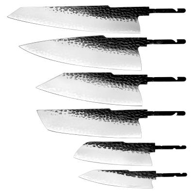 China Stainless Steel CLASSIC Handmade Serving Knives Survival Knives Knife Blade DIY Chef Kitchen Empty Blade Santoku Kiritsuke Nakiri for sale