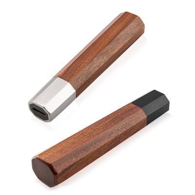 China DIY Eco-Friendly Natural African Wooden Handle Knife Disposable Parts Kitchen Knife Making Details Accessories Octagon Handle for sale