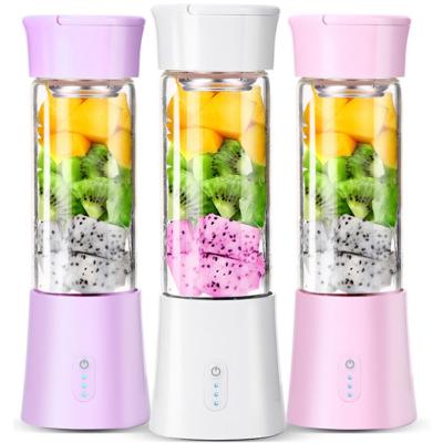 China Crush Personal Rechargeable Portable Blender and USB Fruit Smoothie Six Blades Automatic Handheld Juicer Cup for Gift for sale