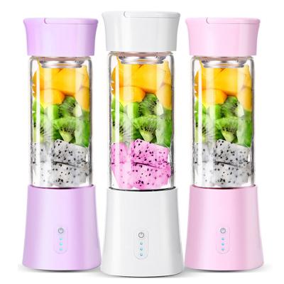 China Portable Electric Glass Juice Blender USB Rechargeable Crushing Blender Charged 6 Blades for sale