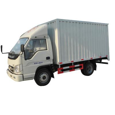 China Foton 3 truck 4x2 RHD truck steel van box container truck 5115*1735*2080 3.5 ton light truck cargo van for sale