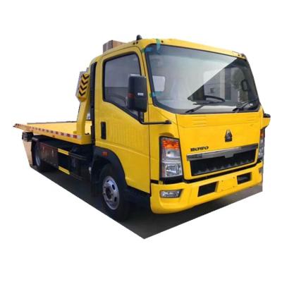 China Factory price 2500kg direct howo One-pull-two tow wrecker towing truck for sale