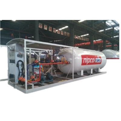 China Hotels Nigeria 20metric ton lpg gas filling plant 50000liter lpg skid filling station 12.5kg lpg cylinder plant for sale