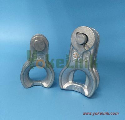 China 50 KN HDG carbon steel Thimble clevis for guy grip for sale