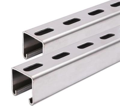 China Metal Strut Channel With Slotted Back | Half-Slot Steel U-Channel for sale