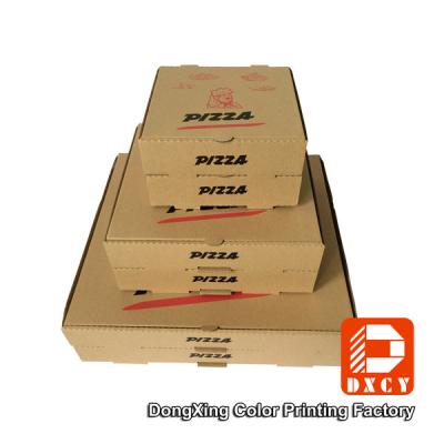 China Kraft Paper Plain Brown Pizza Packaging Boxes 6 Inch Square Shape Offset Printing for sale