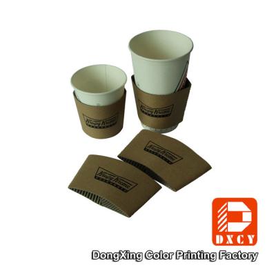 China Soportes de vaso para llevar disponibles Brown a prueba de calor del café del papel acanalado en venta