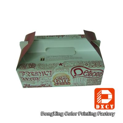 China Acondicionamiento de los alimentos laminado impresión colorida de la caja de papel del arte para la tarta del huevo en venta