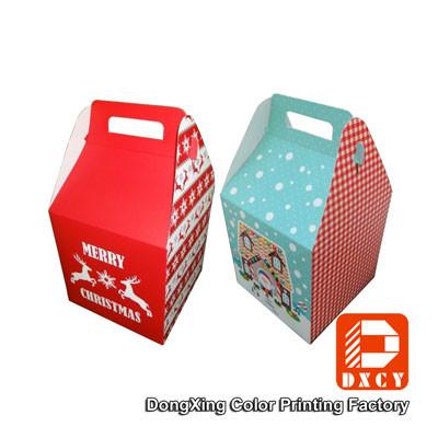 China Beautiful Small Food Grade Cardboard Boxes For Food Packaging With Handles for sale